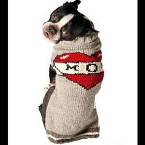 CHILLY DOG I ❤️ MOM ORGANIC WOOL SWEATER